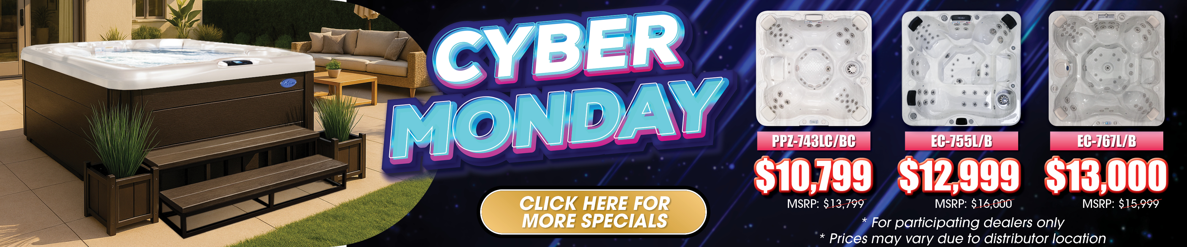 Calspas hot tub being used in a family setting - Aurora