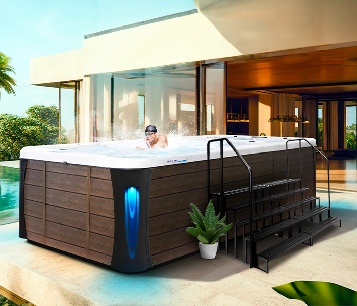 Calspas hot tub being used in a family setting - Aurora